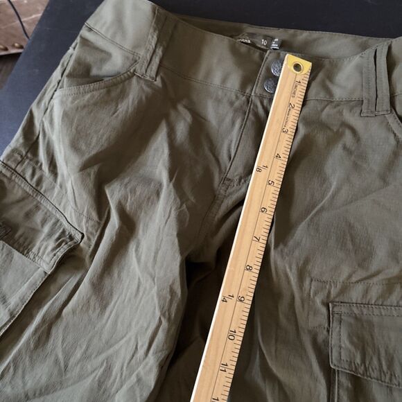 PrAna Womens Size 10 Sage Convertible Pants Shorts Zip Off Roll Up cargo pocket - Picture 3 of 9